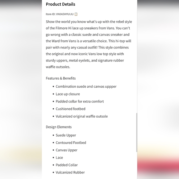 Vans Filmore High-Top Sneakers Mens Sz 8 - Picture 2 of 2